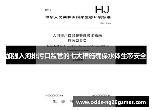 加强入河排污口监管的七大措施确保水体生态安全